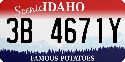 ID license plate 3B4671Y