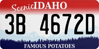 ID license plate 3B4672D