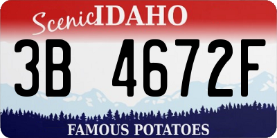 ID license plate 3B4672F
