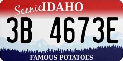 ID license plate 3B4673E