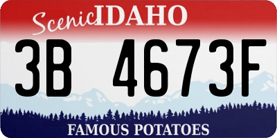 ID license plate 3B4673F