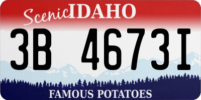 ID license plate 3B4673I