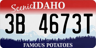 ID license plate 3B4673T