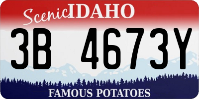 ID license plate 3B4673Y