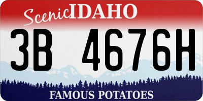 ID license plate 3B4676H
