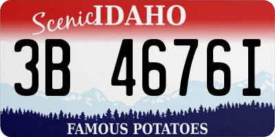 ID license plate 3B4676I