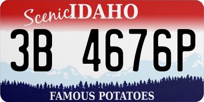 ID license plate 3B4676P