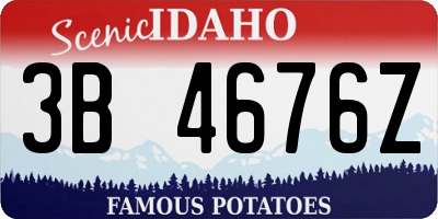 ID license plate 3B4676Z