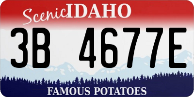 ID license plate 3B4677E