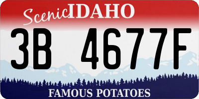 ID license plate 3B4677F