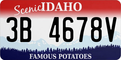ID license plate 3B4678V