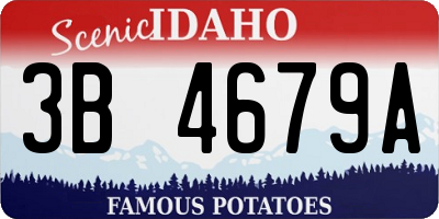 ID license plate 3B4679A