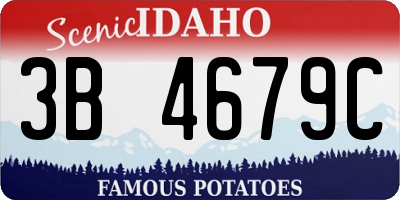 ID license plate 3B4679C
