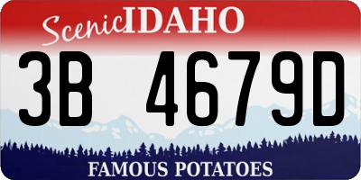 ID license plate 3B4679D