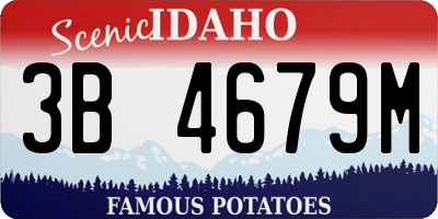 ID license plate 3B4679M