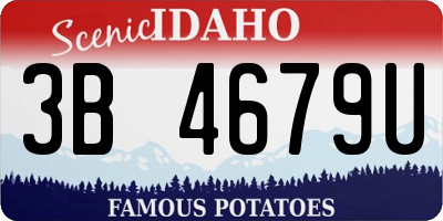 ID license plate 3B4679U