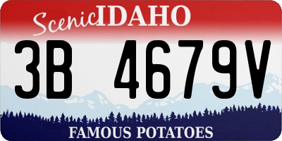 ID license plate 3B4679V