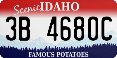 ID license plate 3B4680C