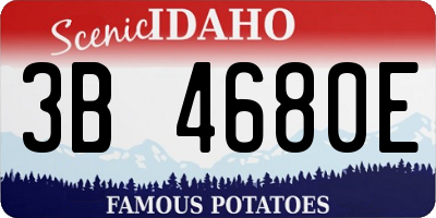 ID license plate 3B4680E