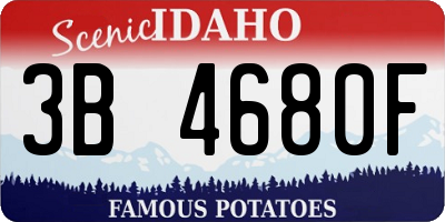 ID license plate 3B4680F