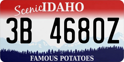 ID license plate 3B4680Z