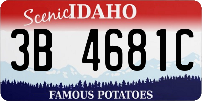 ID license plate 3B4681C