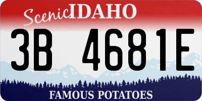 ID license plate 3B4681E