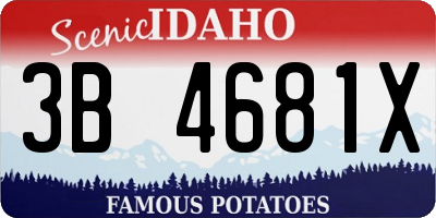 ID license plate 3B4681X