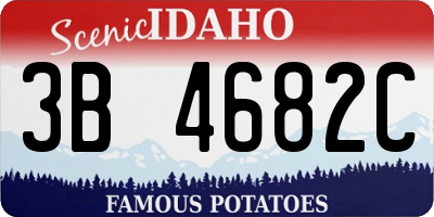 ID license plate 3B4682C