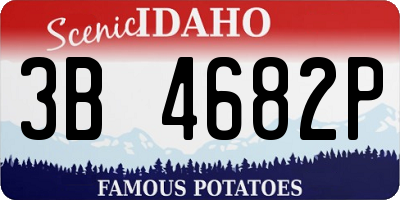 ID license plate 3B4682P