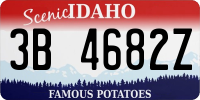 ID license plate 3B4682Z