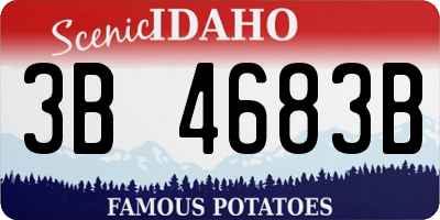ID license plate 3B4683B