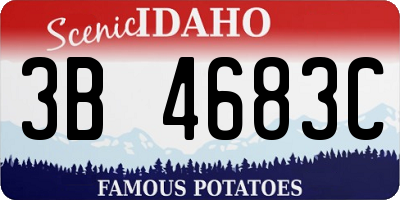 ID license plate 3B4683C