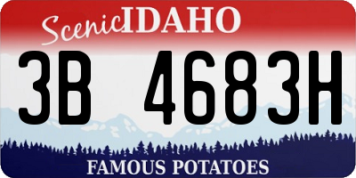 ID license plate 3B4683H