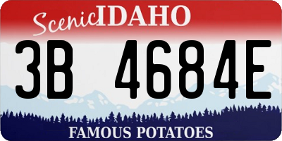 ID license plate 3B4684E