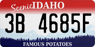 ID license plate 3B4685F