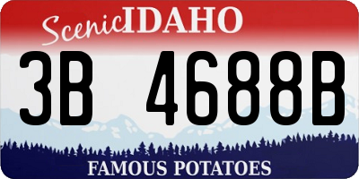ID license plate 3B4688B