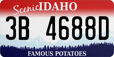 ID license plate 3B4688D