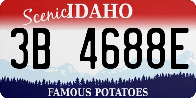 ID license plate 3B4688E