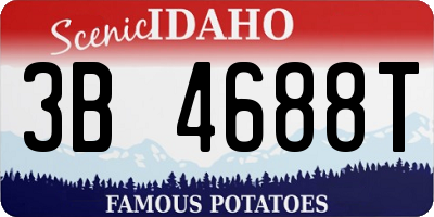ID license plate 3B4688T