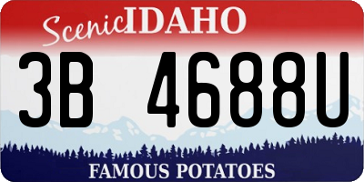 ID license plate 3B4688U