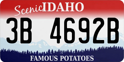 ID license plate 3B4692B