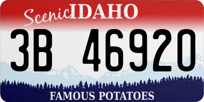 ID license plate 3B4692O