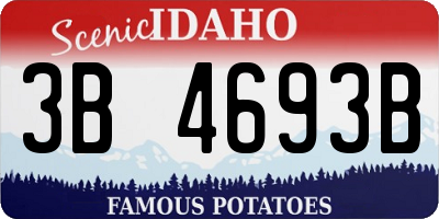 ID license plate 3B4693B