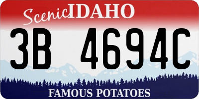 ID license plate 3B4694C