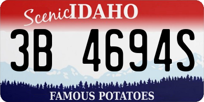 ID license plate 3B4694S