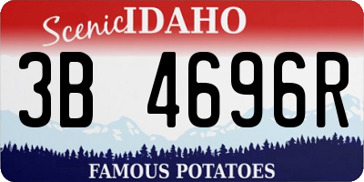 ID license plate 3B4696R