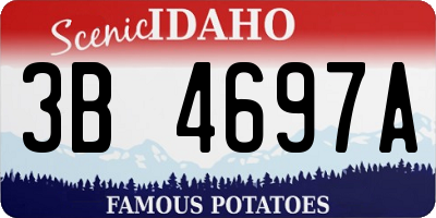 ID license plate 3B4697A