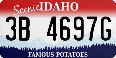 ID license plate 3B4697G