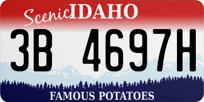 ID license plate 3B4697H
